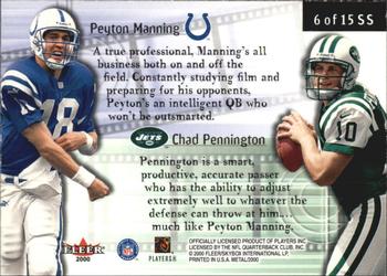 2000 Metal - Sunday Showdown #6 SS Peyton Manning / Chad Pennington Back