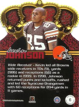 2000 Pacific - Gold Crown Die Cuts #6 Kevin Johnson Back