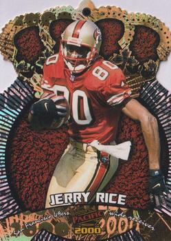 2000 Pacific - Gold Crown Die Cuts #23 Jerry Rice Front