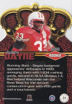 2000 Pacific - Gold Crown Die Cuts #31 Ron Dayne Back