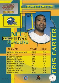 2000 Pacific - NFC Leaders #4 Cris Carter Back