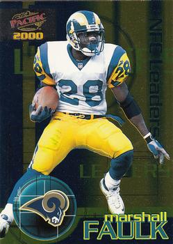 2000 Pacific - NFC Leaders #7 Marshall Faulk Front
