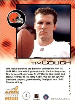 2000 Pacific Aurora - Championship Fever #4 Tim Couch Back