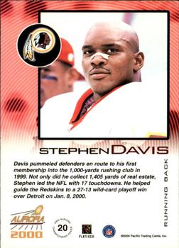2000 Pacific Aurora - Championship Fever Copper #20 Stephen Davis Back