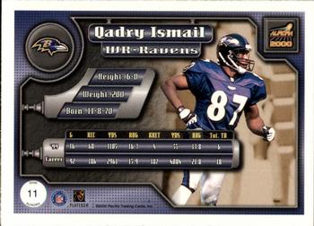 2000 Pacific Aurora - Premiere Date #11 Qadry Ismail Back