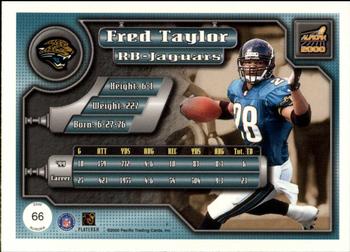 2000 Pacific Aurora - Premiere Date #66 Fred Taylor Back