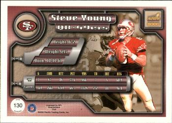 2000 Pacific Aurora - Premiere Date #130 Steve Young Back