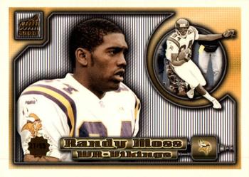 2000 Pacific Aurora - Premiere Date Pinstripes #80 Randy Moss Front