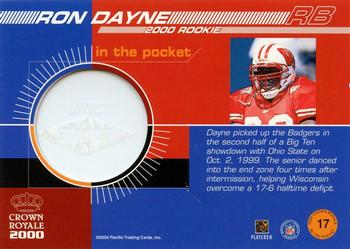 2000 Pacific Crown Royale - In the Pocket #17 Ron Dayne Back