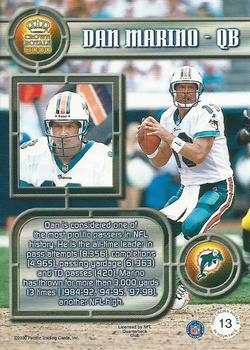 2000 Pacific Crown Royale - In Your Face #13 Dan Marino Back