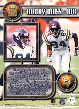 2000 Pacific Crown Royale - In Your Face #14 Randy Moss Back