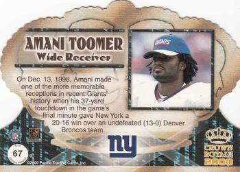 2000 Pacific Crown Royale - Limited Series #67 Amani Toomer Back