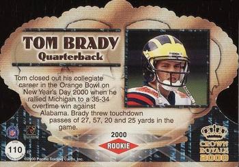 2000 Pacific Crown Royale - Limited Series #110 Tom Brady Back