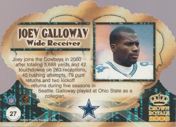 2000 Pacific Crown Royale - Retail #27 Joey Galloway Back