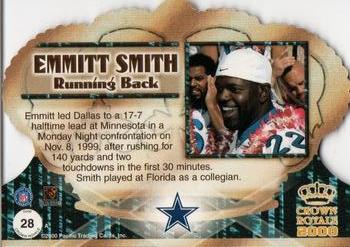 2000 Pacific Crown Royale - Retail #28 Emmitt Smith Back
