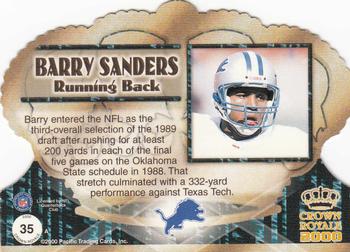 2000 Pacific Crown Royale - Retail #35 Barry Sanders Back