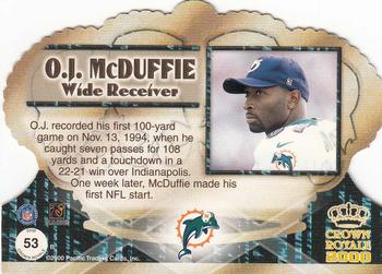 2000 Pacific Crown Royale - Retail #53 O.J. McDuffie Back
