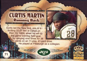 2000 Pacific Crown Royale - Retail #71 Curtis Martin Back