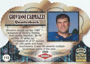 2000 Pacific Crown Royale - Rookie Autographs #113 Giovanni Carmazzi Back