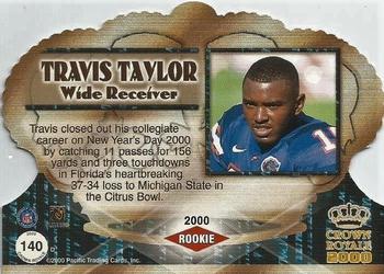 2000 Pacific Crown Royale - Rookie Autographs #140 Travis Taylor Back