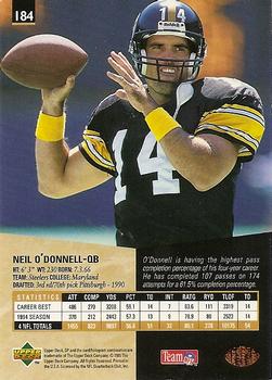 1995 SP #184 Neil O'Donnell Back