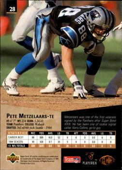 1995 SP #28 Pete Metzelaars Back