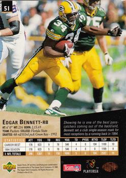 1995 SP #51 Edgar Bennett Back