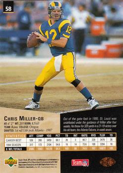 1995 SP #58 Chris Miller Back