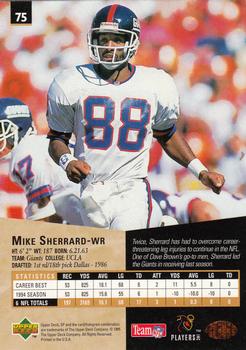 1995 SP #75 Mike Sherrard Back