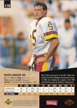 1995 SP #110 Heath Shuler Back