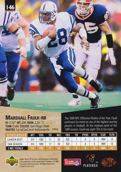 1995 SP #146 Marshall Faulk Back