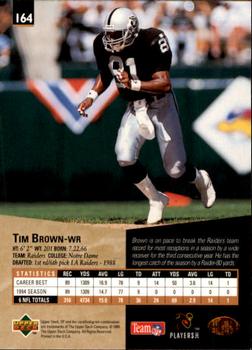 1995 SP #164 Tim Brown Back