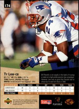 1995 SP #174 Ty Law Back