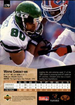 1995 SP #179 Wayne Chrebet Back