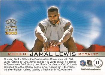 2000 Pacific Crown Royale - Rookie Royalty #11 Jamal Lewis Back