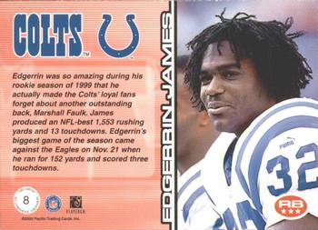 2000 Pacific Omega - AFC Conference Contenders #8 Edgerrin James Back