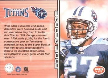 2000 Pacific Omega - AFC Conference Contenders #17 Eddie George Back