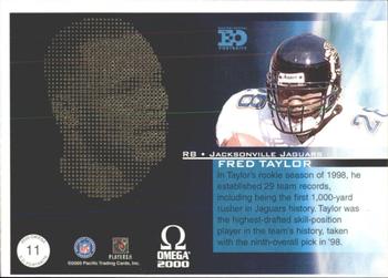 2000 Pacific Omega - EO Portraits #11 Fred Taylor Back