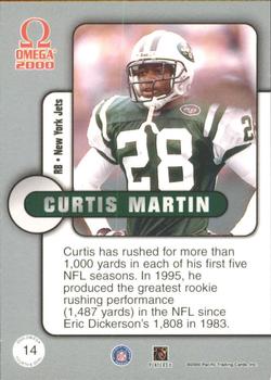 2000 Pacific Omega - Fourth & Goal #14 Curtis Martin Back