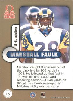 2000 Pacific Omega - Fourth & Goal #15 Marshall Faulk Back