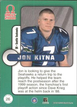 2000 Pacific Omega - Fourth & Goal #26 Jon Kitna Back