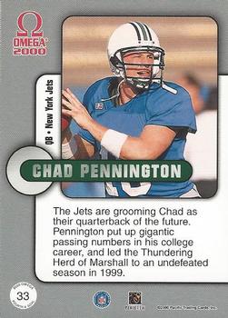 2000 Pacific Omega - Fourth & Goal #33 Chad Pennington Back