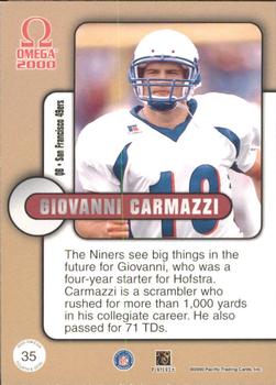2000 Pacific Omega - Fourth & Goal #35 Giovanni Carmazzi Back