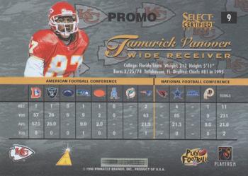 1996 Select Certified - Promos #9 Tamarick Vanover Back