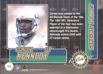 2000 Pacific Omega - Game Worn Jerseys #10 Cortez Kennedy Back