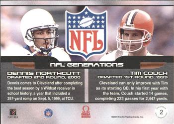 2000 Pacific Omega - NFL Generations #2 Dennis Northcutt / Tim Couch Back