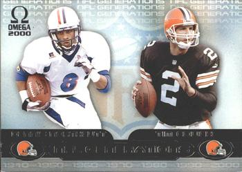 2000 Pacific Omega - NFL Generations #2 Dennis Northcutt / Tim Couch Front