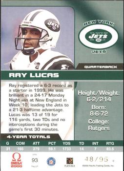 2000 Pacific Omega - Gold #93 Ray Lucas Back