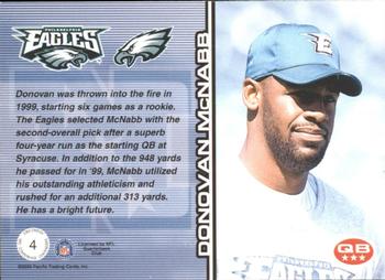 2000 Pacific Omega - NFC Conference Contenders #4 Donovan McNabb Back