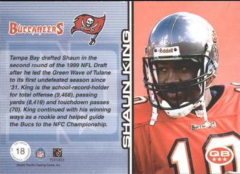 2000 Pacific Omega - NFC Conference Contenders #18 Shaun King Back